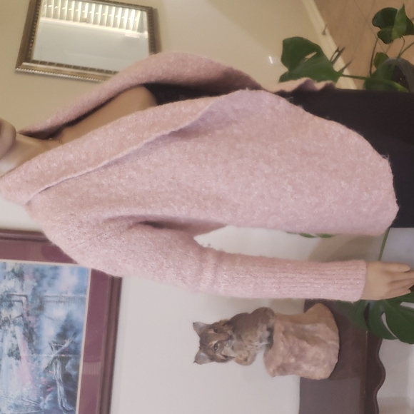 Leith S open front fuzzy textured cardigan - Picture 2 of 9